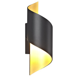 Hilde zwart met gouden wandlicht G9 excl (max 40W)