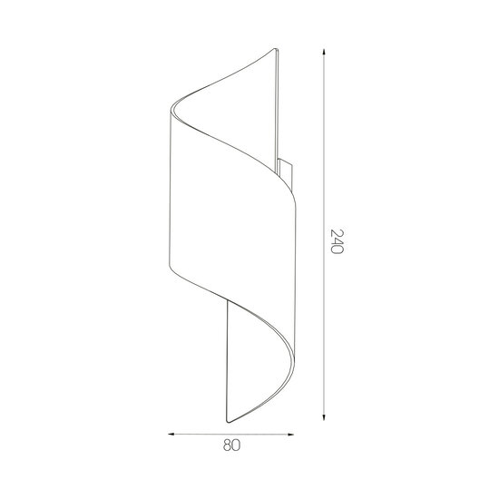 Hilde zwart met gouden wandlicht G9 excl (max 40W)