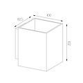 Mido white square wall light G9 excl (max 40W)