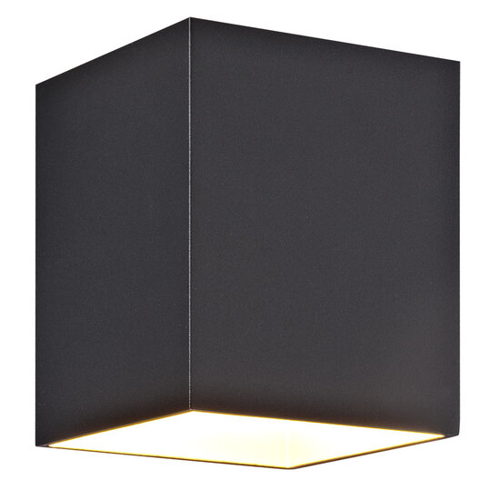 Fantasia Fantasia Mido square wall light in black / gold for G9 bulbs (excl.), width 82.5 mm, height 102 mm, IP20