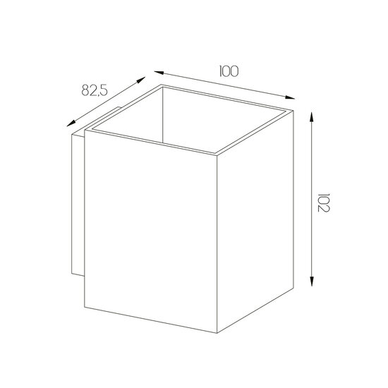 Fantasia Fantasia Mido square wall light in black / gold for G9 bulbs (excl.), width 82.5 mm, height 102 mm, IP20