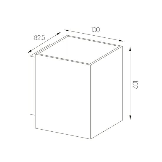Fantasia Mido quadratische Wandleuchte in schwarz/gold, G9-Fassung (Leuchtmittel exkl.), max. 40W, IP20, 82,5 x 102 mm
