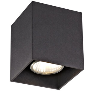 Barbara black ceiling light square 1xGU10 excl (max 50W)