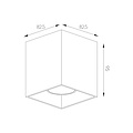 Barbara black ceiling light square 1xGU10 excl (max 50W)