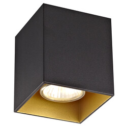 Fantasia Barbara plafondlicht zwart / goud vierkant met GU10, excl.