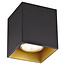 Barbara zwart en goud plafondlicht vierkant 1xGU10 excl (max 50W)