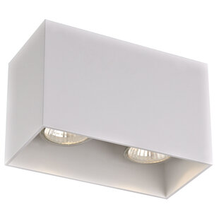 Plafonnier rectangulaire Fantasia Barbara blanc 2x GU10