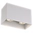 Fantasia Barbara plafondlamp rechthoekig wit, 165x82,5x95mm, 2x GU10 max 50W excl. lichtbron, IP20, 2 lichtpunten