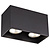Barbara double black ceiling light rectangle 2xGU10 excl (max 50W)