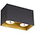 Barbara black and gold ceiling light black / gold rectangle 2xGU10 excl (max 50W)