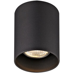 Barbara black round ceiling light 1xGU10 excl (max 50W)