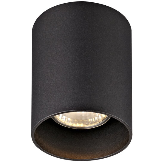 Barbara black round ceiling light 1xGU10 excl (max 50W)