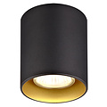 Barbara schwarz-goldene Deckenleuchte rund 1xGU10 exkl. (max. 50W)