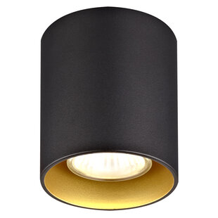 Barbara black and gold ceiling light round 1xGU10 excl (max 50W)