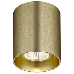 Plafón Fantasia Barbara, oro cepillado, redondo, casquillo GU10