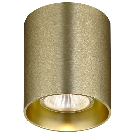 Fantasia Fantasia Barbara ceiling light in brushed gold, round design with 1x GU10 fitting (bulb excl., max 50W), diameter 8 cm