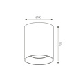 Fantasia Fantasia Barbara ceiling light in brushed gold, round design with 1x GU10 fitting (bulb excl., max 50W), diameter 8 cm