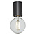 Fantasia Babu plafón negro E27 no incl. Ø56x90mm