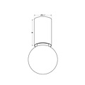 Bea small ceiling light brushed gold, 1x E27 excl (Ø56x90)