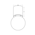 Bea large white ceiling light 1x E27 excl (Ø80x84)