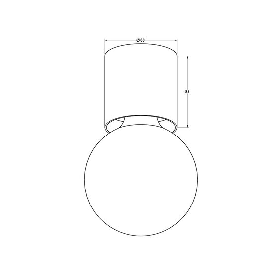 Bea large white ceiling light 1x E27 excl (Ø80x84)