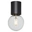 Fantasia Babu plafondlamp zwart, voor E27-lichtbron max 40W (niet inbegrepen), Ø80 x 84 mm, IP20 voor binnen