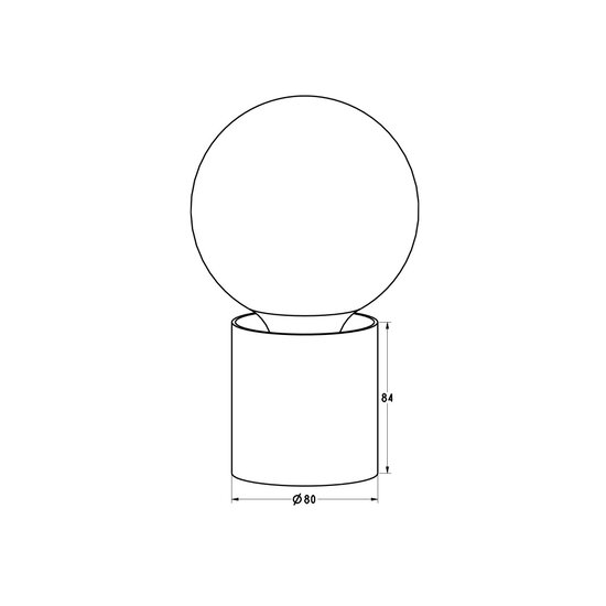 Bea große weiße Tischlampe 1x E27 exkl. (Ø80x84)