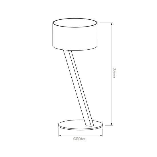 Mano table lamp black/gold G9 excl