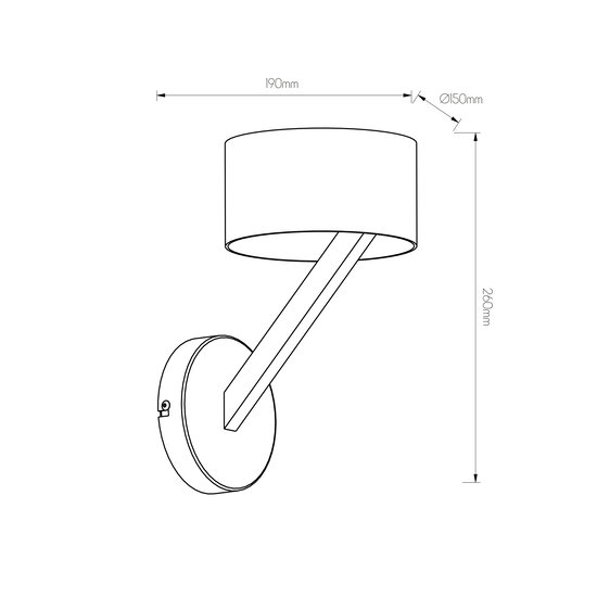 Mano wandlicht zwart/goud G9 excl