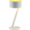 Fantasia Noma table lamp, white/gold, diameter 150 mm, height 352 mm, G9 socket max 28W, IP20, bulb not included