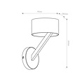 Mano wandlicht wit/goud G9 excl