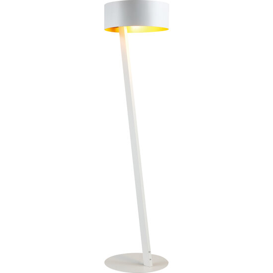 Fantasia Fantasia NOMA vloerlamp wit/goud, E27-fitting (excl. lichtbron), hoogte 160 cm, diameter 40 cm, IP20