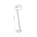 Fantasia Fantasia NOMA Stehleuchte weiß/gold, E27-Fassung (Leuchtmittel exkl.), Höhe 160 cm, Durchmesser 40 cm, IP20