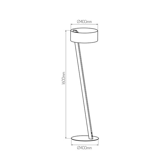 Mano vloerlamp wit/goud E27 excl