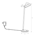 Fantasia Fantasia Bora LED table lamp in black and gold, aluminium, 12.5W, 2700K warm white light, Ø140 x H560 mm