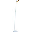 Fantasia Fantasia Bora LED Stehleuchte aus Aluminium weiß/gold, 12,5W integrierte LED, 2700K warmweißes Licht, Höhe 1601mm