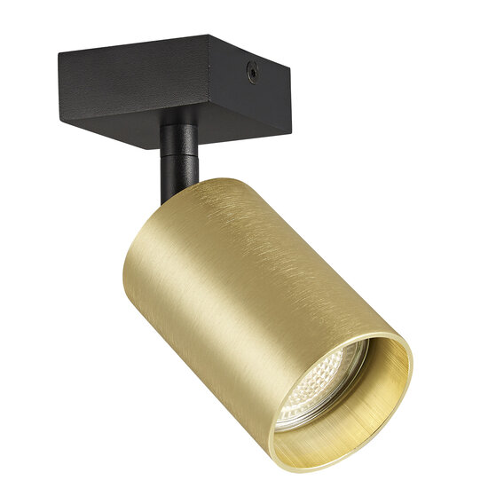 Tabor 1L GU10 (excl) noir + or brossé, spot