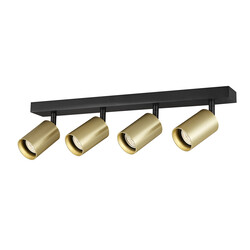 Fantasia Tabor foco de techo 4 luces GU10 negro/oro cepillado