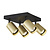 Tabor 4L quadratischer Aufbaustrahler GU10 (exkl.) Schwarz + gebürstetes Gold