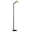 Fantasia Tabor vloerlamp met GU10-fitting (excl.), aluminium zwart en geborsteld goud, hoogte 135 cm, IP20
