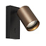 Tabora 1L wall lamp GU10 (excl) black + brushed bronze with switch