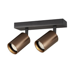 Fantasia Tabora ceiling spot 2-light, black and bronze