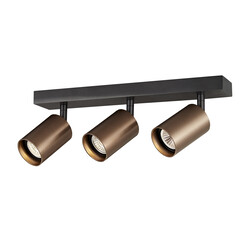 Fantasia Tabora 3L GU10 spot plafonnier noir et bronze brossé