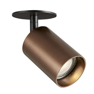Tabora 1L recessed spotlight with tube GU10 (excl) black + brushed bronze