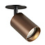 Fantasia Fantasia Tabora foco empotrable con tubo, 1 luz, negro con bronce cepillado, aluminio, portalámparas GU10 sin bombilla