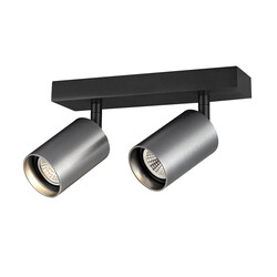 Fantasia Tabore GU10 ceiling spot 2-light black and brushed steel