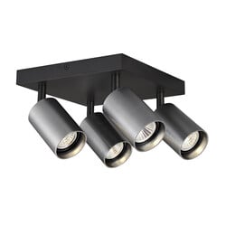 Fantasia Tabore 4L foco de superficie cuadrado GU10 negro/acero