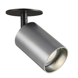 Tabore 1L recessed spotlight with tube GU10 (excl) black + brushed steel
