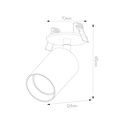 Fantasia Fantasia Tabore 1-light recessed spotlight for GU10 (excl.) - aluminium, black with brushed steel, IP20