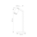 Tabore 1L table lamp GU10 (excl) black + brushed steel